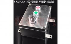 FJD2-LAA 3位带钥匙不锈钢控制盒