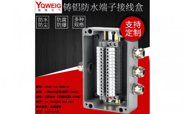 WG25-1A3-15P-JS-铸铝端子接线盒